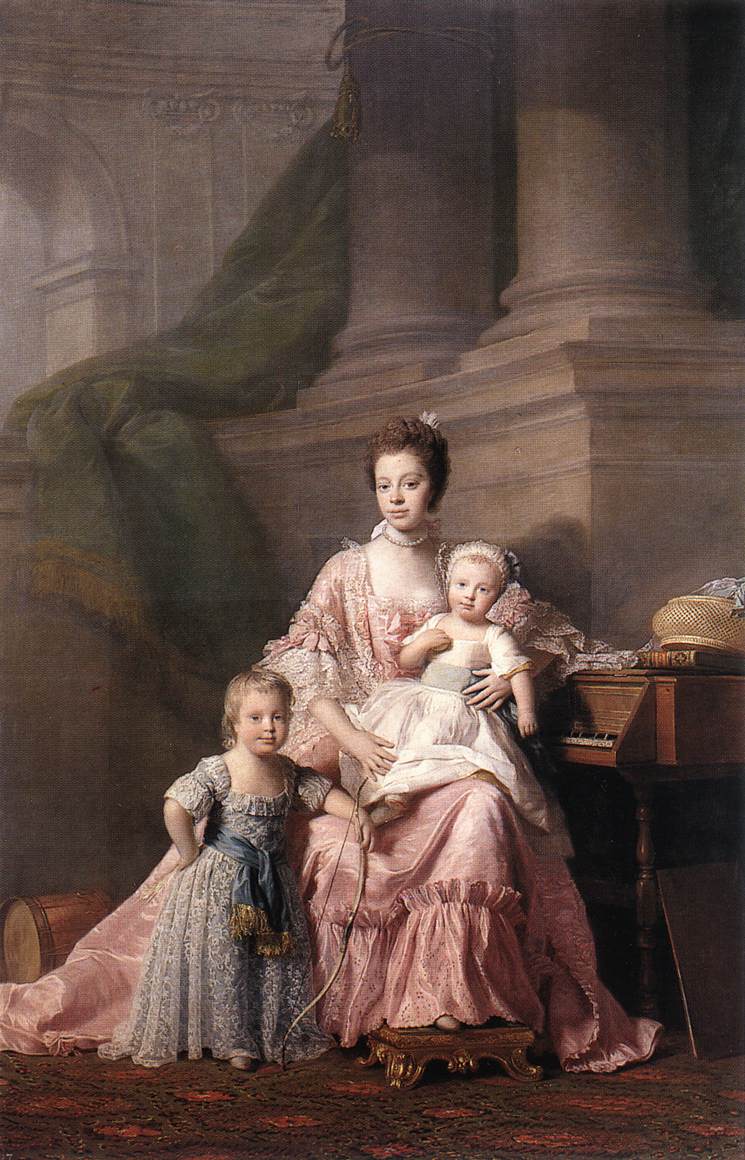 Queen Charlotte with her Two Children dy